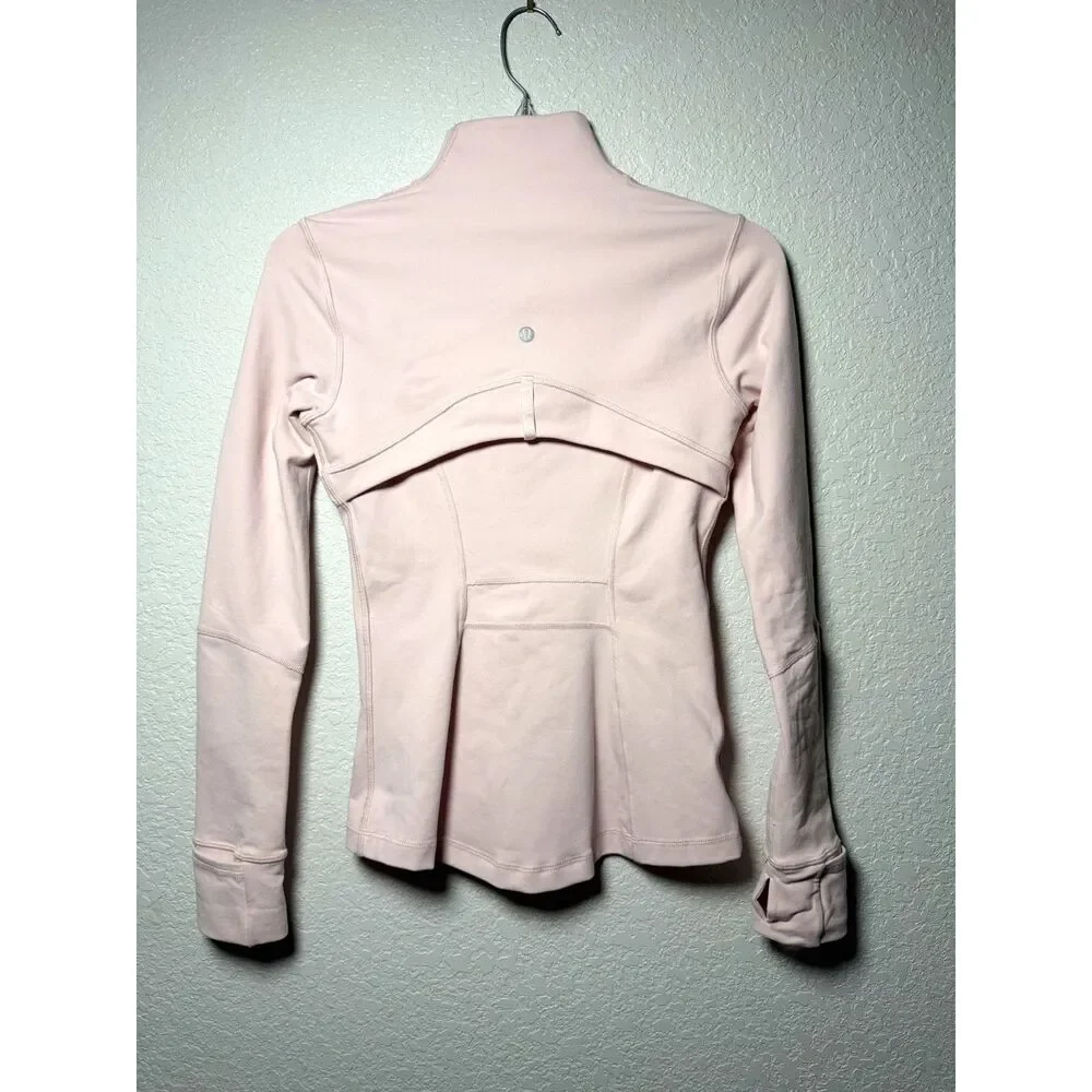 Lululemon Define Cropped Jacket Nulu Pink Pastel Clay Size 4 Slim Fit
